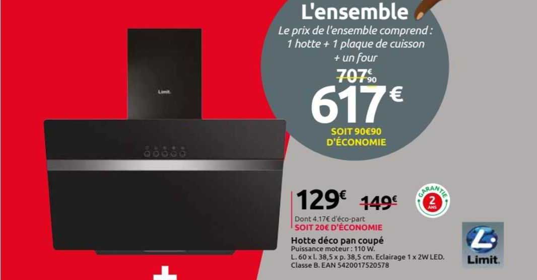 hotte déco pan coupé