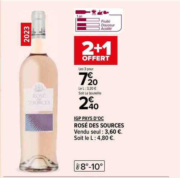 igp pays d'oc rosé des sources