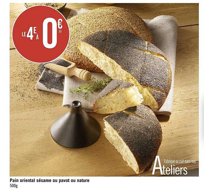 pain oriental sésame ou pavo ou nature