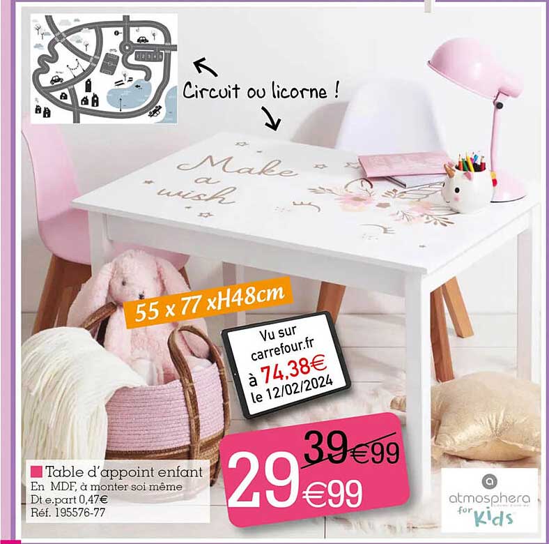 table d'appoint enfant atmosphera for kids