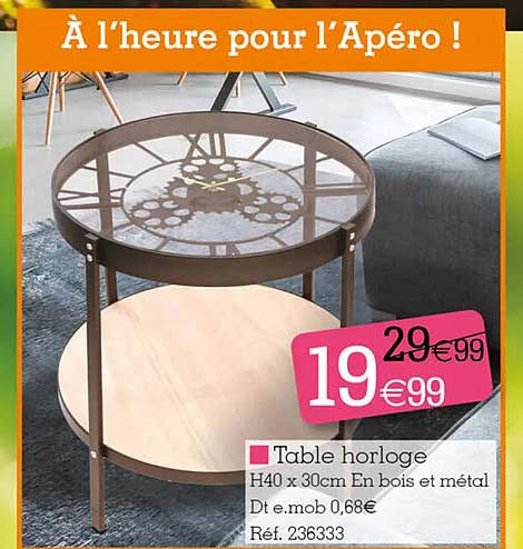 Table Horloge