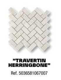 "travertin herringbone"