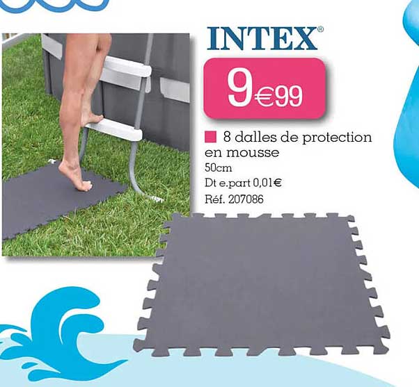 8 Dalles De Protection En Mousse Intex