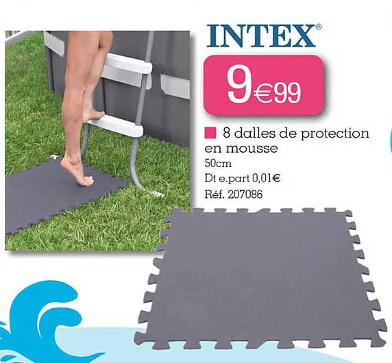 8 Dalles De Protection En Mousse Intex