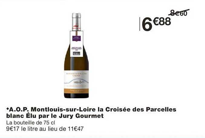 a.o.p. montlouis-sur-loire la croisée des parcelles blanc élue par le jury gourmet