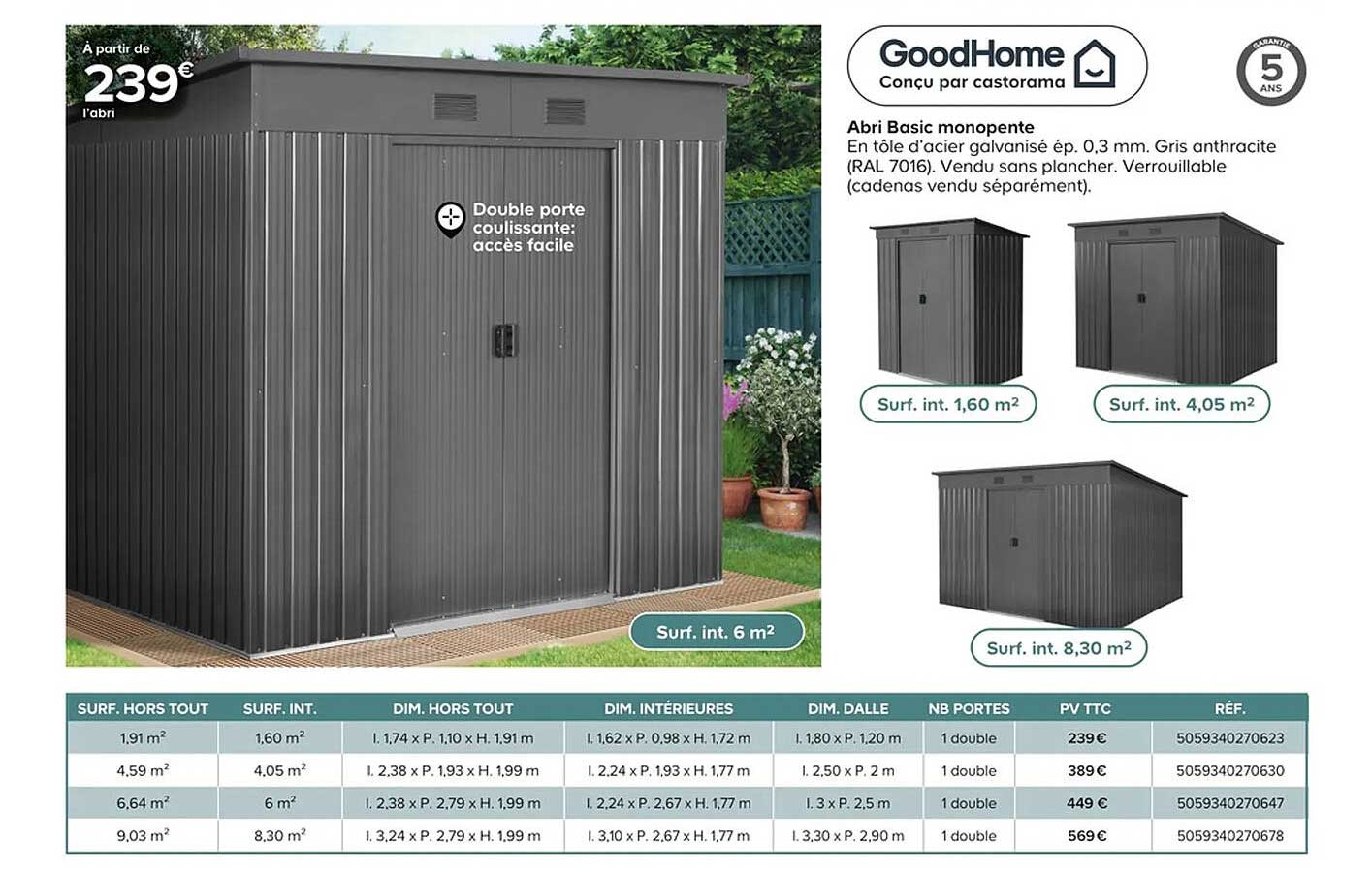 Abri Basic Monopente