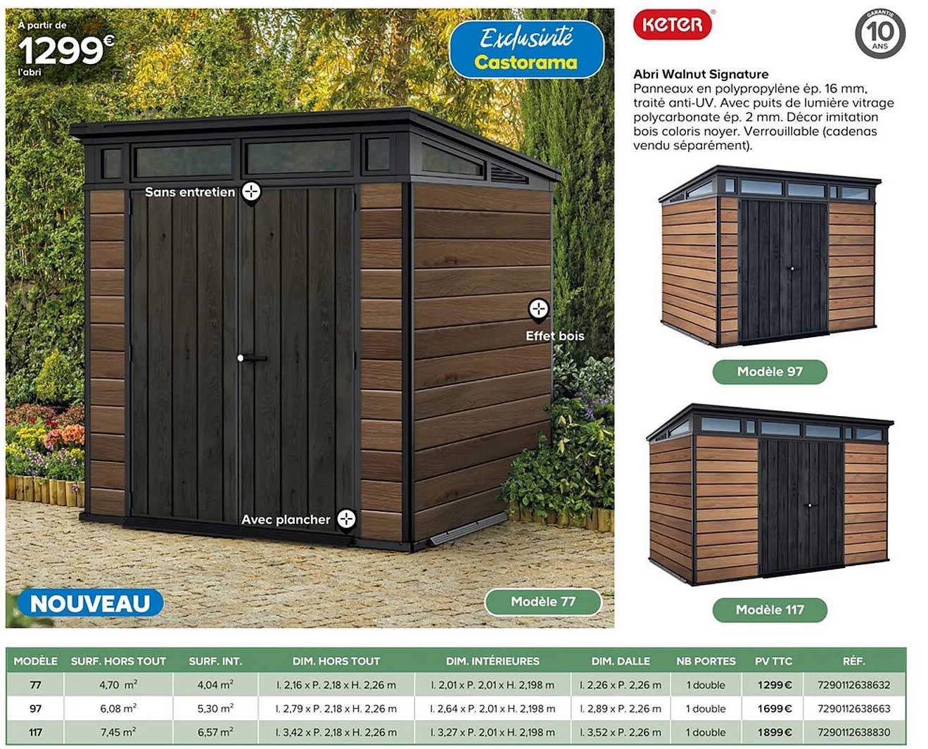 abri walnut signature keter