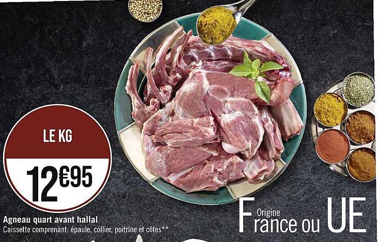 agneau quart avant hallal