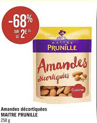 amandes décortiquées maître prunille