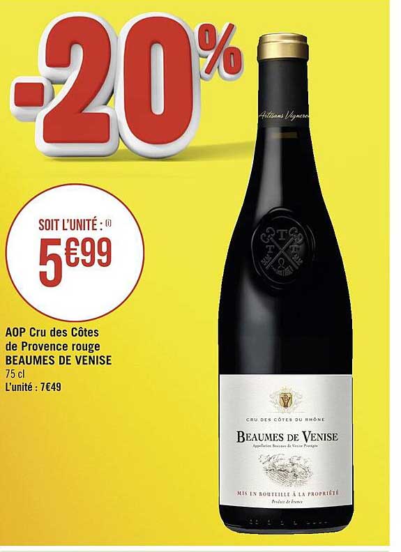 aop cru des côtes de provence rouge beaumes de venise