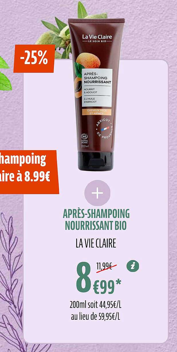 après-shampoing nourrissant bio la vie claire