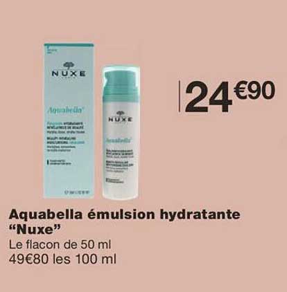 aquabella émulsion hydratante "nuxe"