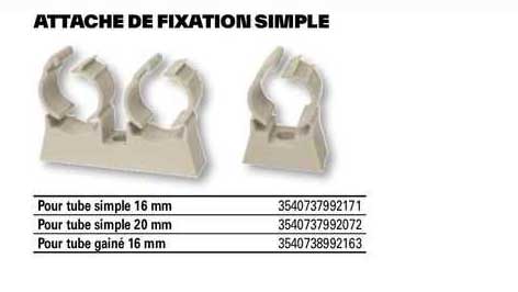 attache de fixation simple