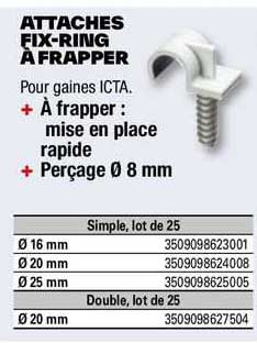attaches fix-ring à frapper