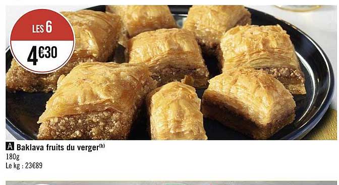 baklava fruits du verger