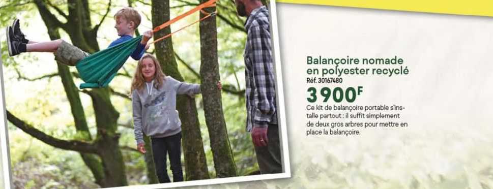 balançoire nomade en polyester recyclé