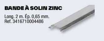 Bande à Solin Zinc