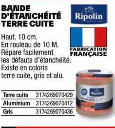 bande d'étanchéité terre cuite