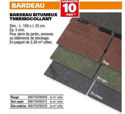 bardeau bitumeux thermocollant