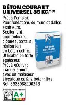 béton courant universel 35 kg