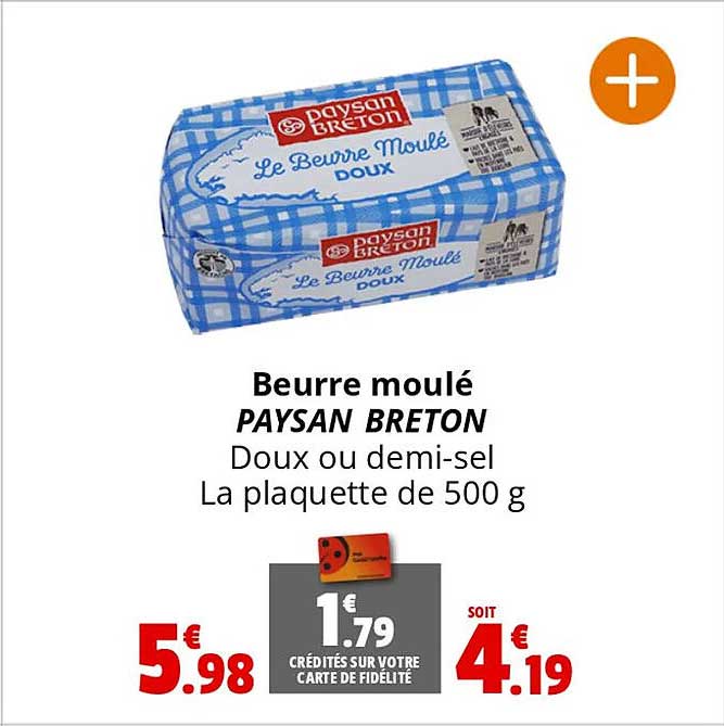 beurre moulé paysan breton