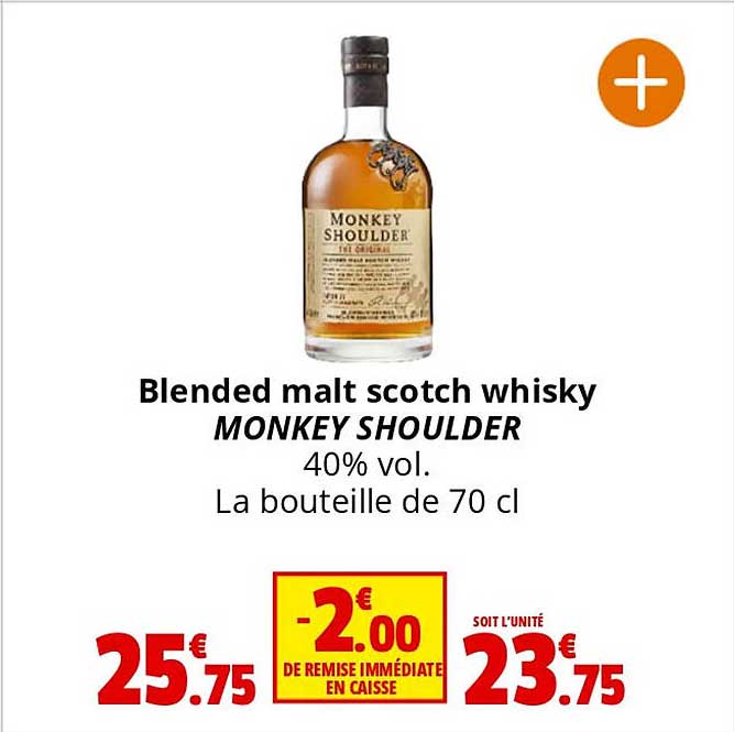 blended malt scotch whisky monkey shoulder 40% vol