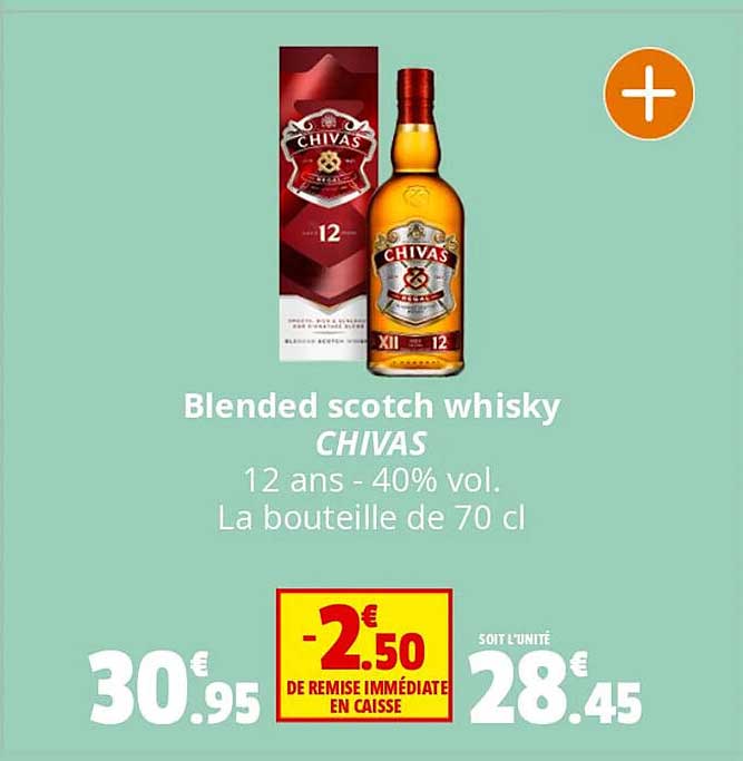 blended scotch whisky chivas 12 ans - 40% vol