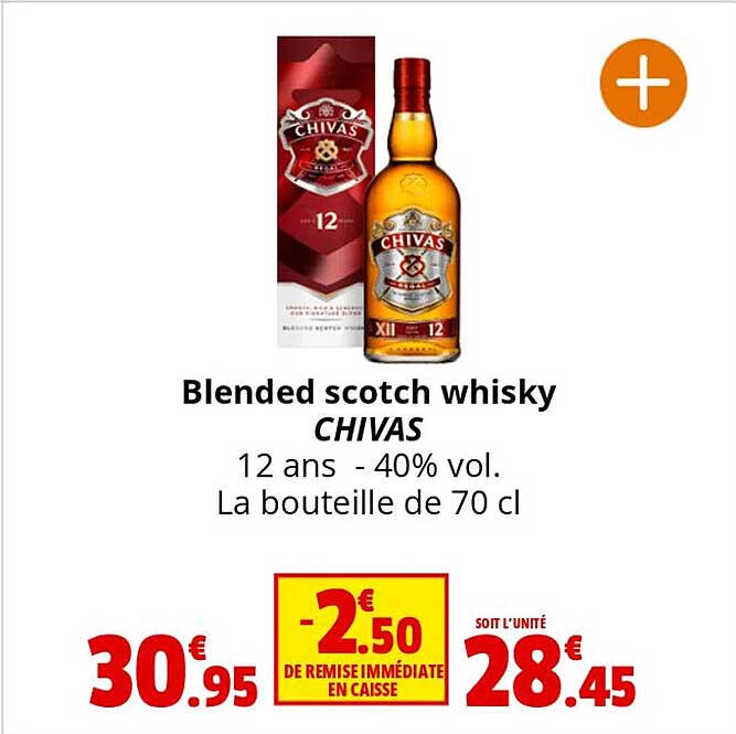 blended scotch whisky chivas 12 ans - 40% vol