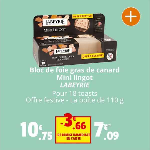bloc de foie gras de canard mini lingot labeyrie