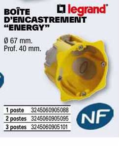 boîte d'encastrement "energy" legrand