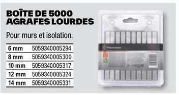 boîte de 5000 agrafes lourdes