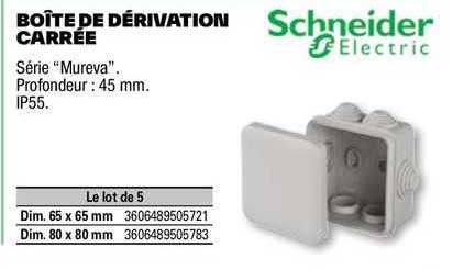 boîte de dérivation carrée schneider electric