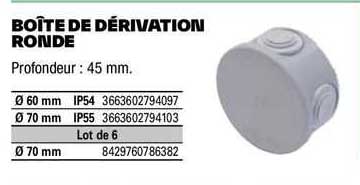 boîte de dérivation ronde