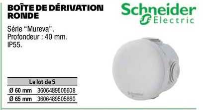boîte de dérivation ronde schneider electric