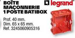 boîte maçonnerie 1 poste batibox legrand