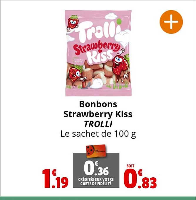 Bonbons Strawberry Kiss Trolli