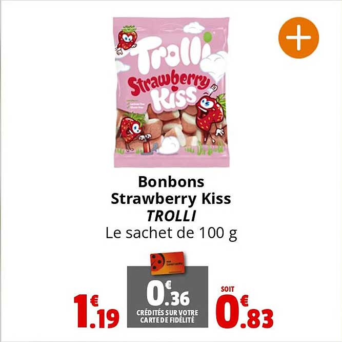 Bonbons Strawberry Kiss Trolli