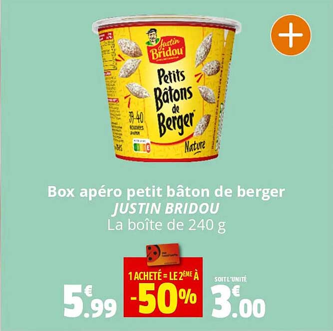box apéro petit bâton de berger justin bridou