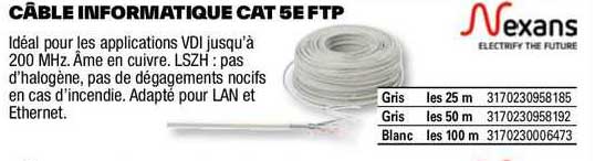 câbel informatique cat 5e ftp nexans