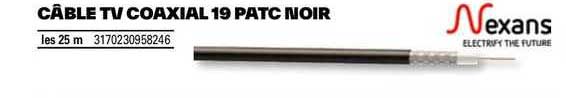 Câble Tv Coaxial 19 Patc Noir Nexans