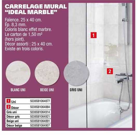 carrelage mural "idéal marble"