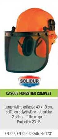casque forestier complet solidur