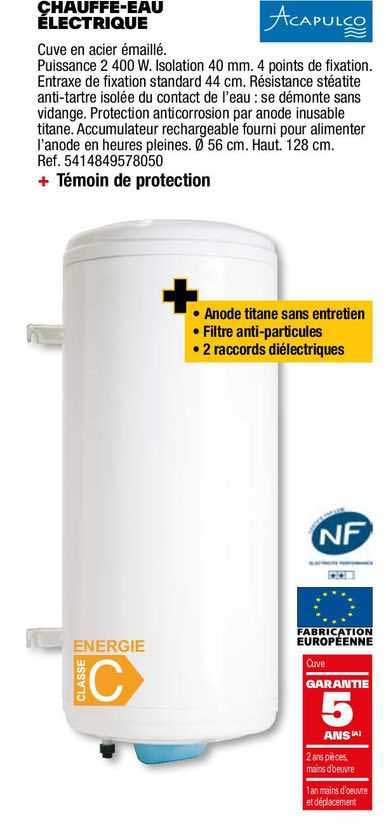 chauffe-eau électrique acapulco