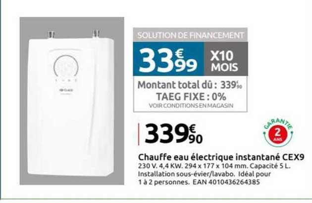 chauffe eau électrique instantané cex9