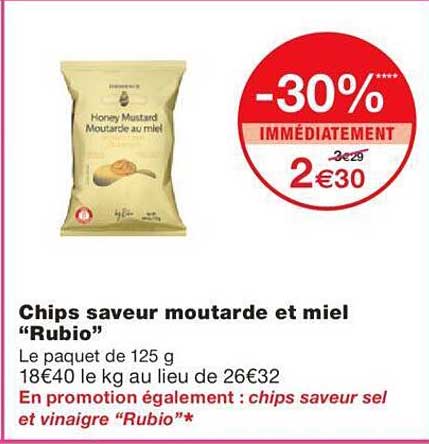 Chips Saveur Moutarde Et Miel "rubio"