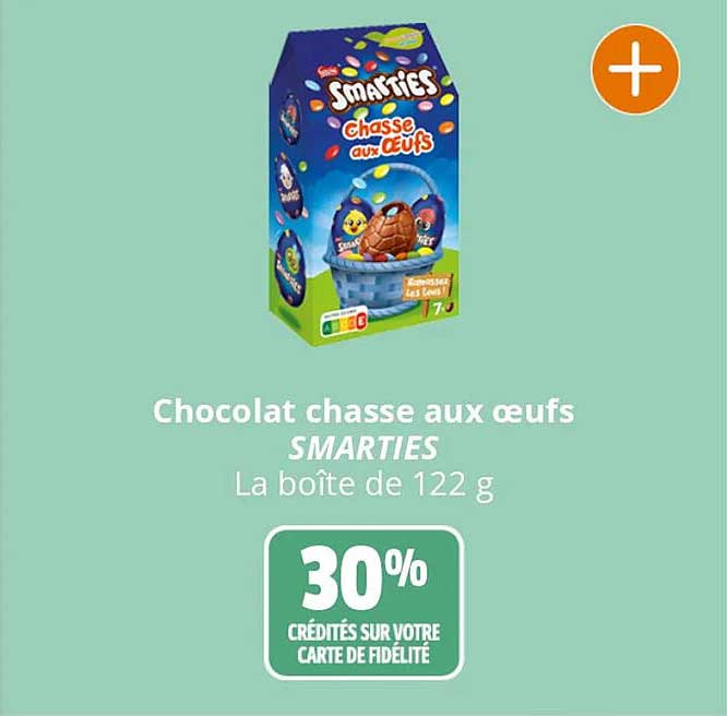 chocolat chasse aux œufs smarties
