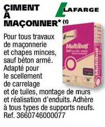 ciment à maçonner lafarge