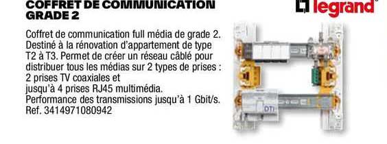 coffret de communication grade 2 legrand