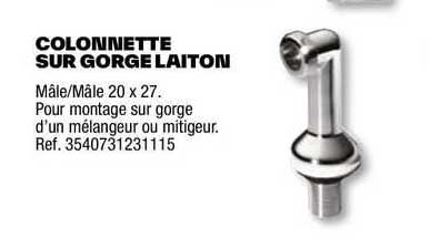 colonnette sur gorge laiton