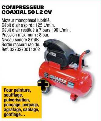 compresseur coaxial 50 l 2 cv